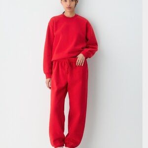 Aritzia Cozy Sweatfleece Mega Jogger Flashing Red Size Small Regular